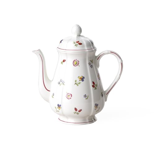 Villeroy & Boch Villeroy und Boch - Petit Fleur Kaffeekanne, Porzellankanne aus Premium Porzellan mit filigranen Reliefs und blumig-fruchtigen Motiven, 1,25 Liter von Villeroy & Boch