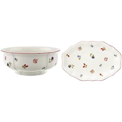 Villeroy & Boch Petite Fleur Schüssel rund, Premium Porzellan & h Petite Fleur Beilagenschale, Premium Porzellan, 24 cm von Villeroy & Boch