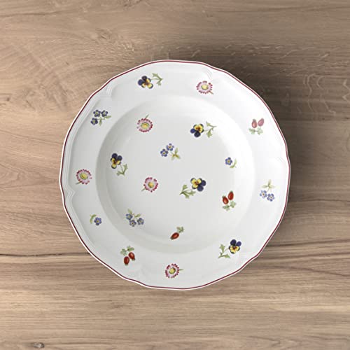 Villeroy & Boch Petite Fleur Suppenteller 6 Stück Nr. 1023952700 und 4er Set EKM Living Edelstahl Strohhalme von Villeroy & Boch