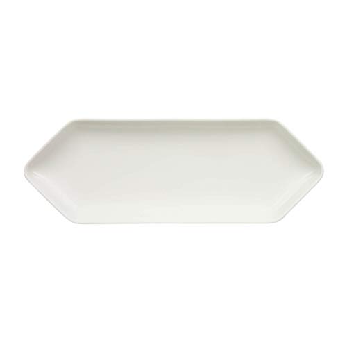 Villeroy und Boch Pi Carré Platte, 33 x 12 cm, Premium Porzellan, Weiß von Villeroy & Boch