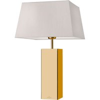 Villeroy & Boch Prag Tischleuchte Body: Gold, Stoffschirm: weiß von Villeroy & Boch