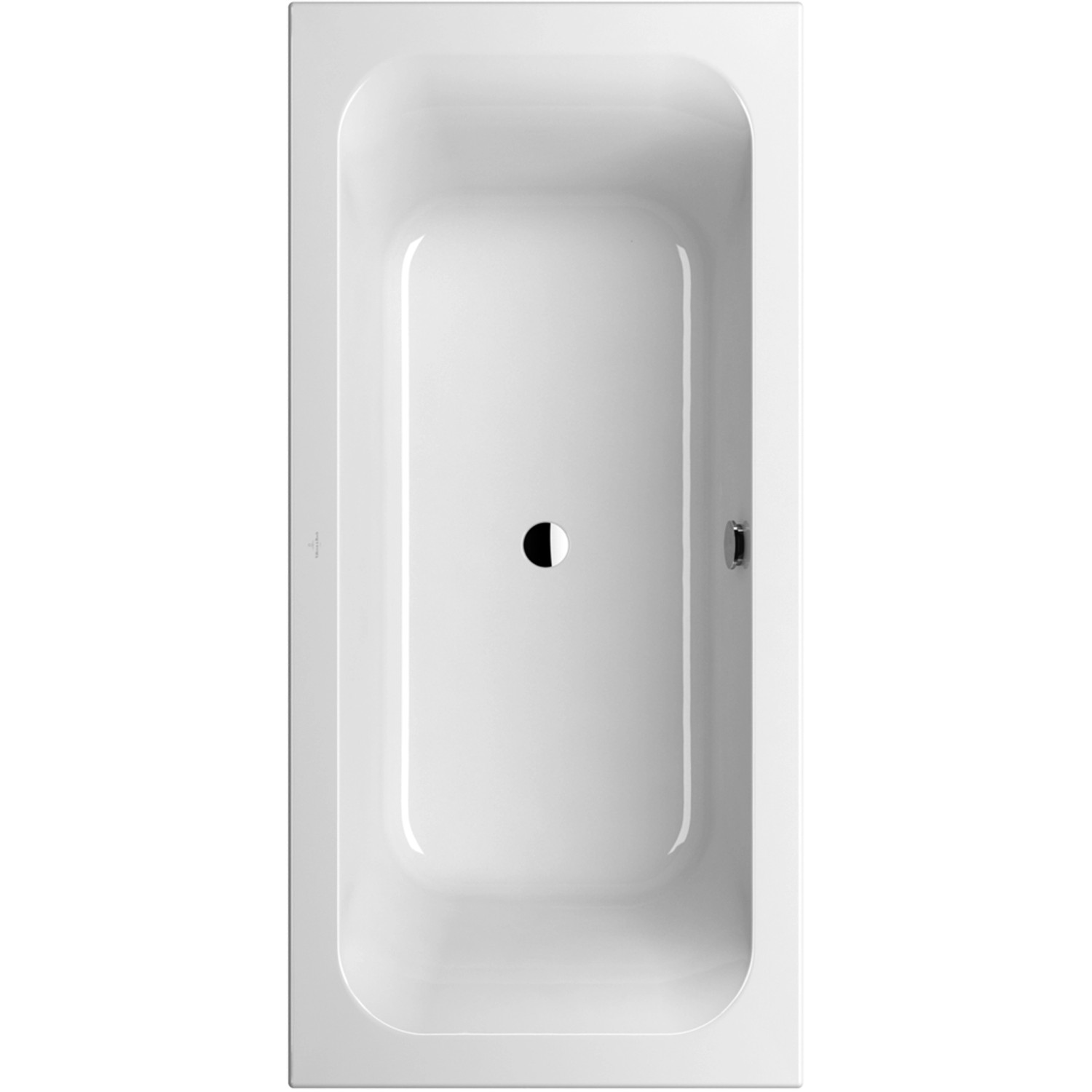 Villeroy & Boch Rechteck-Badewanne Loop & Friends 190 cm x 90 cm eckig Alpin von Villeroy & Boch