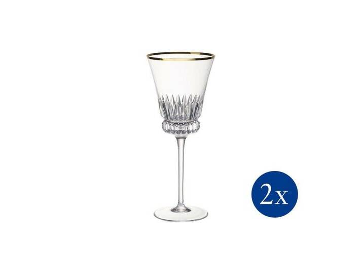 Villeroy & Boch Rotweinglas GrandRoyal Rotweinkelch, Glas, beige, Goldrand, graphisch Villeroy & Boch Rotweinglas GrandRoyal Rotweinkelch, Glas, beige, Goldrand, graphisch von Villeroy-&-Boch