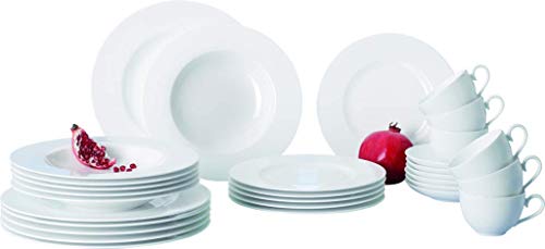 Villeroy und Boch Royal Basic Set, 30-teilig, Hochwertiges Bone Porzellangeschirr für die Basisausstattung, Geeignet für bis zu 6 Personen von Villeroy & Boch