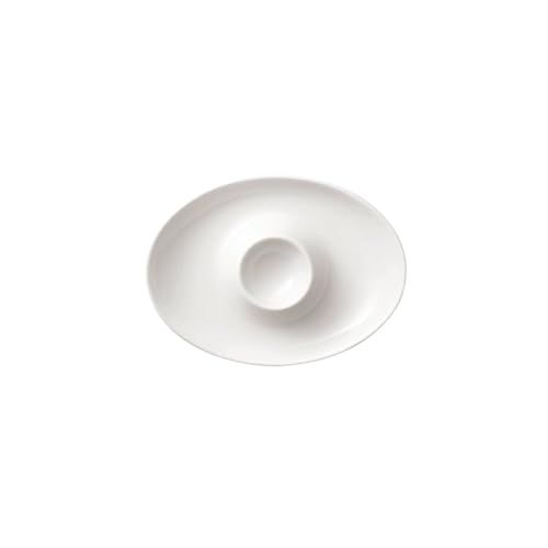 Villeroy & Boch Royal Eierbecher mit Ablage, Premium Bone Porzellan, Weiß von Villeroy & Boch