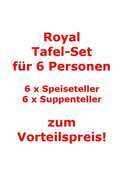 Villeroy & Boch Royal Tafel-Set für 6 Personen / 12 Teile von Villeroy & Boch