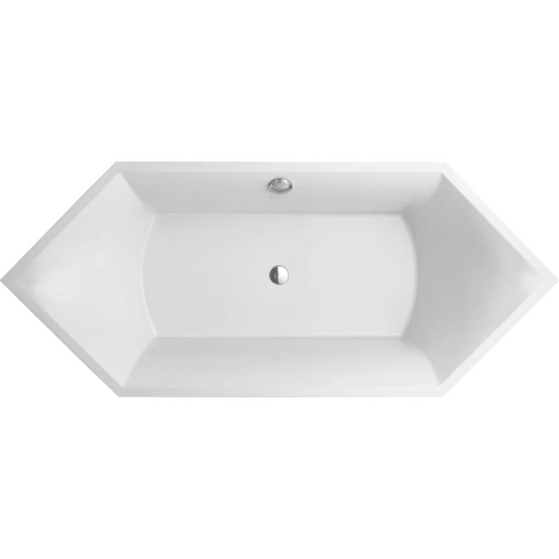 Villeroy & Boch Sechseck-Badewanne Squaro 190 cm x 80 cmm Weiß Alpin von Villeroy & Boch