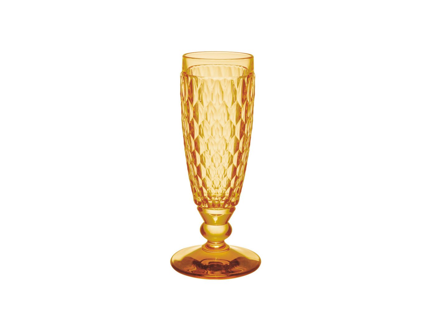 Villeroy & Boch Sektglas Boston Saffron Sektglas gelb 0,12l, Kristallglas von Villeroy & Boch