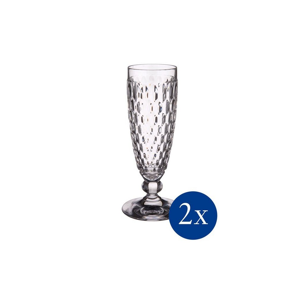 Villeroy & Boch Sektglas Boston Sektglas Klar, 2 Stück, Glas von Villeroy & Boch
