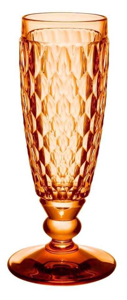 Villeroy & Boch Sektglas Boston coloured Sektglas apricot 120 ml, Kristallglas von Villeroy & Boch