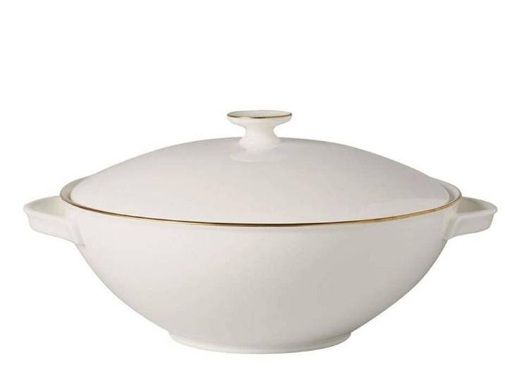 Villeroy & Boch Servierschüssel Signature Anmut Gold Terrine 2,2 l, Premium Bone Porcelain, (Terrinen), Anmut Gold Terrine, bunt weiß von Villeroy-&-Boch