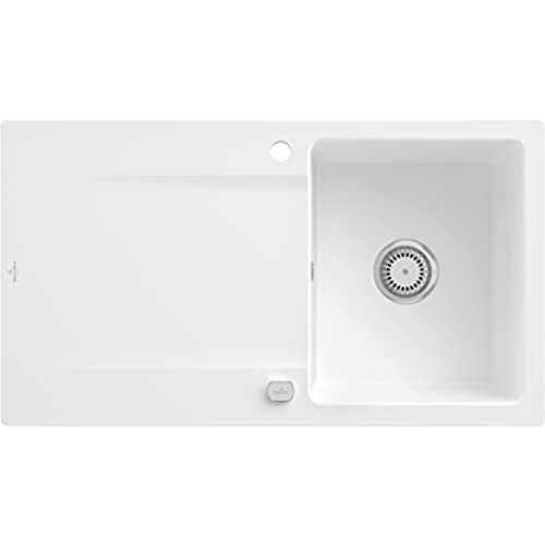 Villeroy & Boch Siluet 50 Einbauspüle, inklusive Ablaufgarnitur mit Excenterbetätigung, aus TitanCeram, 900 x 510 mm, Stone White CeramicPlus, Reversibel, 50 cm Einbauspüle Villeroy & Boch Siluet 50 Einbauspüle, inklusive Ablaufgarnitur mit Excenterbetätigung, aus TitanCeram, 900 x 510 mm, Stone White CeramicPlus, Reversibel, 50 cm Einbauspüle von Villeroy & Boch