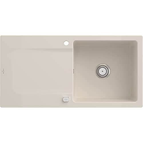 Villeroy & Boch Siluet 60 Einbauspüle, inklusive Ablaufgarnitur mit Excenterbetätigung, aus TitanCeram, 1000 x 510 mm, Crema CeramicPlus, Reversibel, 60 cm Einbauspüle Villeroy & Boch Siluet 60 Einbauspüle, inklusive Ablaufgarnitur mit Excenterbetätigung, aus TitanCeram, 1000 x 510 mm, Crema CeramicPlus, Reversibel, 60 cm Einbauspüle von Villeroy & Boch