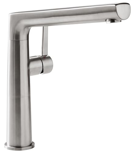 Villeroy & Boch Sorano Sky Küchenarmatur, Hochdruck, Wasserhahn Küche mit Keramikkartusche und 360° Schwenkbereich, Spültischarmatur wassersparend, Auslauf Höhe 234mm, Edelstahl massiv von Villeroy & Boch