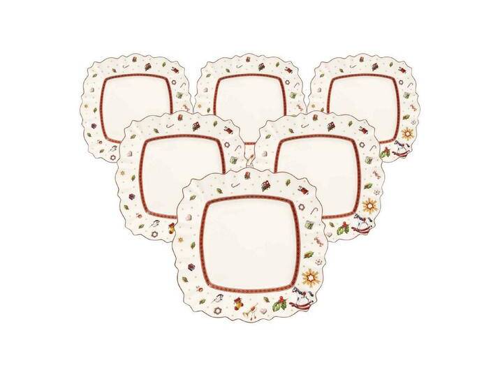 Villeroy & Boch Speiseteller Toy's Delight Speiseteller 28 x 28 cm 6er Set, (6 St), weiß von Villeroy-&-Boch