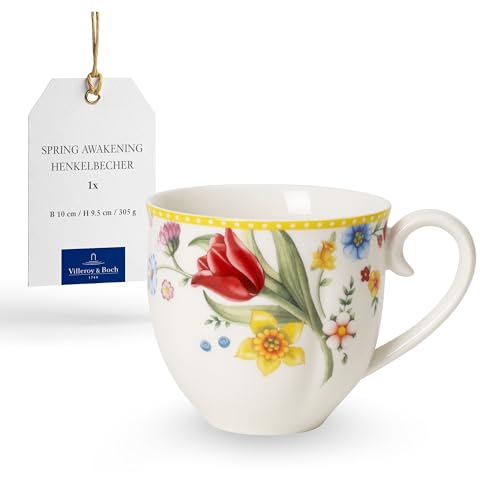 Villeroy & Boch - Spring Awakening Henkelbecher, Tasse, Ostergeschirr Frühling, Becher, Henkelbecher, Geschirr Blumen Ostern, Kaffeebecher, Heißgetränkebecher Für Kaffee, Porzellan von Villeroy & Boch