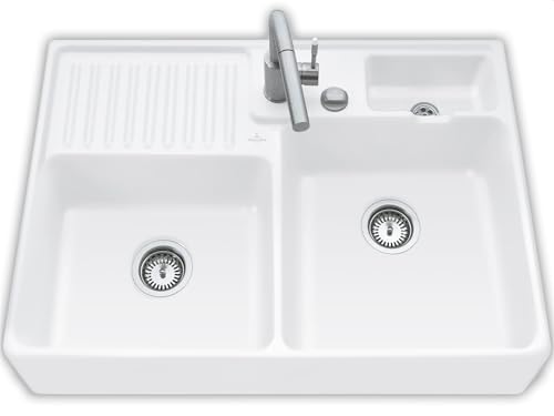 Villeroy & Boch Spülstein Doppelbecken Stone White - 6323 92 RW Keramikspüle von Villeroy & Boch