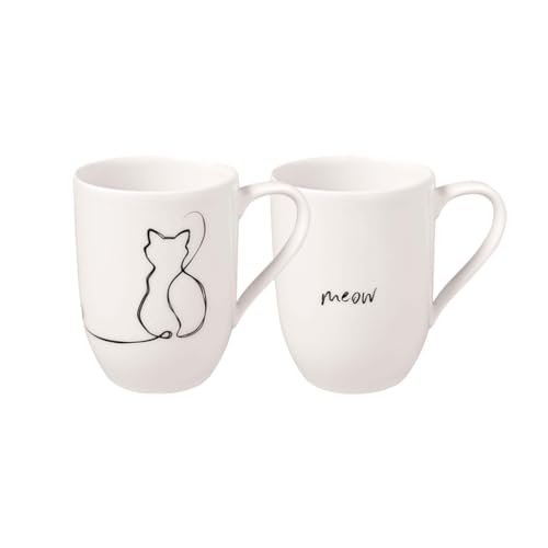 Villeroy & Boch - Statement Becher-Set Cat 2Tlg., 280Ml, Premium Porzellan, Weiß von Villeroy & Boch