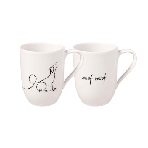 Villeroy & Boch - Statement Becher-Set Dog 2Tlg., 280 Ml, Premium Porzellan, Weiß von Villeroy & Boch