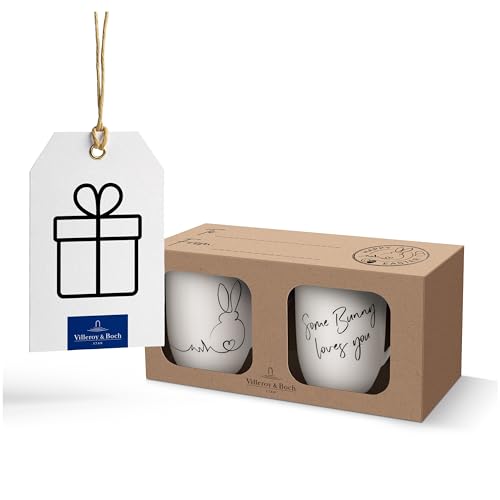 Villeroy & Boch – Statement Oster Set Hase 2 Teilig, Tassen Ostern Hase, Ostertassen Set, Becher Ostern, Osterbecher, Kaffeebecher, Heißgetränkebecher, Dekoration, Premium Porzellan von Villeroy & Boch