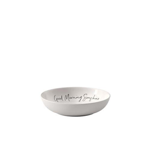 Villeroy & Boch - Statement Schale Flach Good Morning Sunshine, ⌀18 Cm, Premium Porzellan, Weiß von Villeroy & Boch