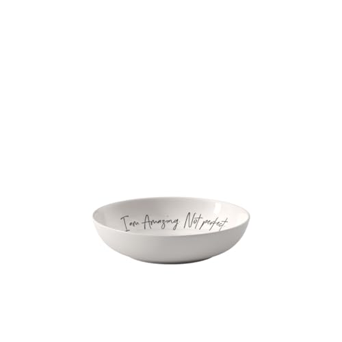 Villeroy & Boch - Statement Schale Flach Amazing Not Perfect, ⌀18 Cm, Premium Porzellan, Weiß von Villeroy & Boch