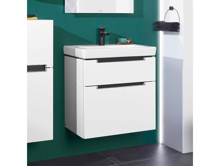 Villeroy & Boch Subway 2.0 Waschtisch-Kombination 65 cm mit 2 Auszügen, 1 Hahnloch und 1 Überlauf 1027616 von Villeroy-&-Boch