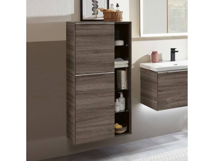 Villeroy & Boch Subway 3.0 Mittelschrank 57,4 x 120 cm mit 1 offenen Fach und 2 Türen, Anschlag links 1191655 von Villeroy-&-Boch