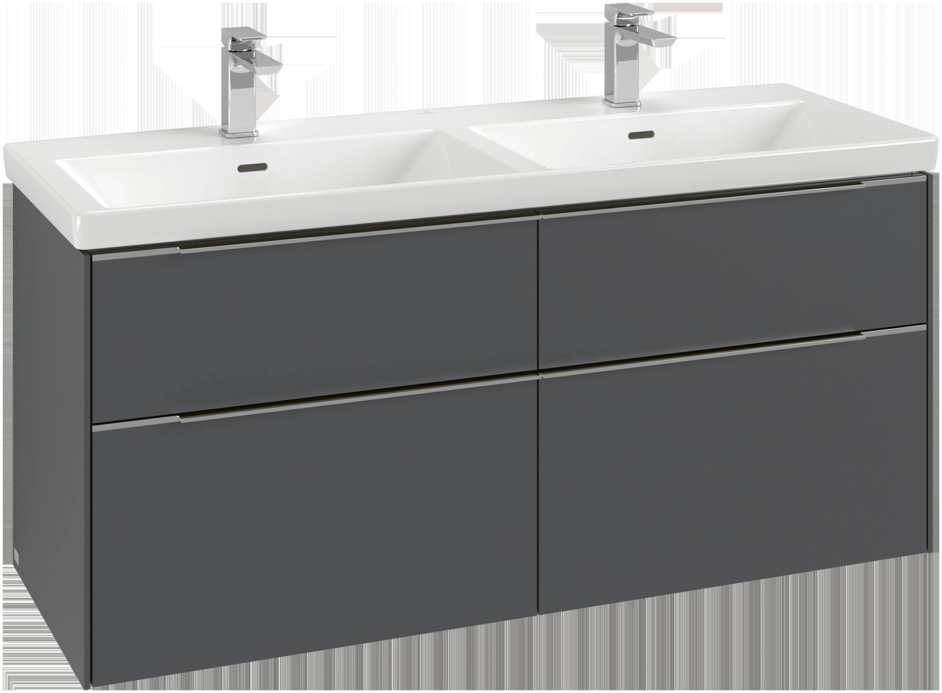 Villeroy & Boch Subway 3.0 Waschbeckenunterschrank, LED-Beleuchtung, 4 Auszüge, 1272x576x478mm, C568L1AA von Villeroy & Boch