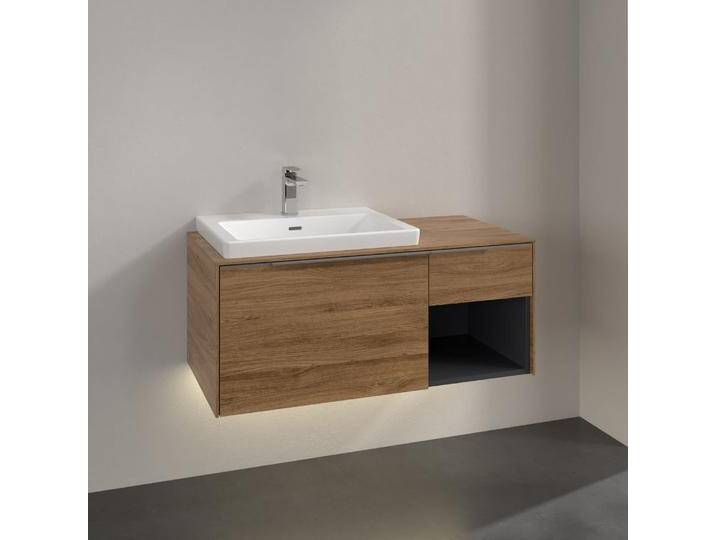 Villeroy & Boch Subway 3.0 Waschtischunterschrank 100,1 cm, 2 Auszüge und Regal rechts, mit LED-Beleuchtung 1190404 von Villeroy-&-Boch