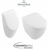 Subway Urinal mit Wand wc 2.0 spülrandlos CeramicPlus & QuickRelease SoftClose Slim WC-Sitz, weiß alpin - Villeroy&boch Subway Urinal mit Wand wc 2.0 spülrandlos CeramicPlus & QuickRelease SoftClose Slim WC-Sitz, weiß alpin - Villeroy&boch von Villeroy & Boch