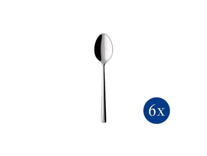 Villeroy & Boch Suppenlöffel Piemont Tafellöffel, 6 Stück (6 Stück), silberfarben von Villeroy-&-Boch