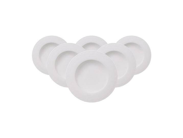 Villeroy & Boch Suppenteller White Pearl Suppenteller ø 24,8 cm 6er Set, (6 St), weiß von Villeroy-&-Boch