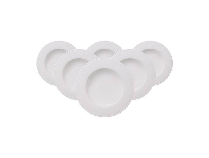 Villeroy & Boch Suppenteller White Pearl Suppenteller ø 24,8 cm 6er Set, (6 St), weiß von Villeroy-&-Boch