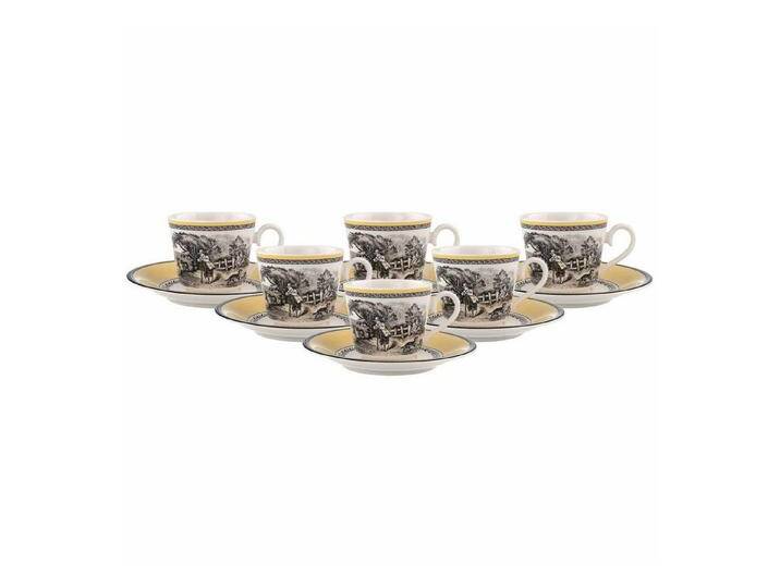 Villeroy & Boch Tasse Audun Ferme Kaffeetassen mit Untertassen 150 ml, Porzellan, bunt Villeroy & Boch Tasse Audun Ferme Kaffeetassen mit Untertassen 150 ml, Porzellan, bunt von Villeroy-&-Boch