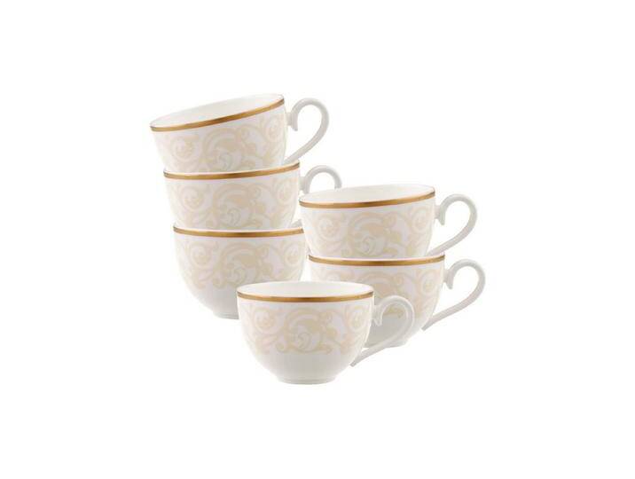 Villeroy & Boch Tasse Ivoire Kaffee-/Teeobertassen 120 ml 6er Set, Porzellan, weiß von Villeroy-&-Boch