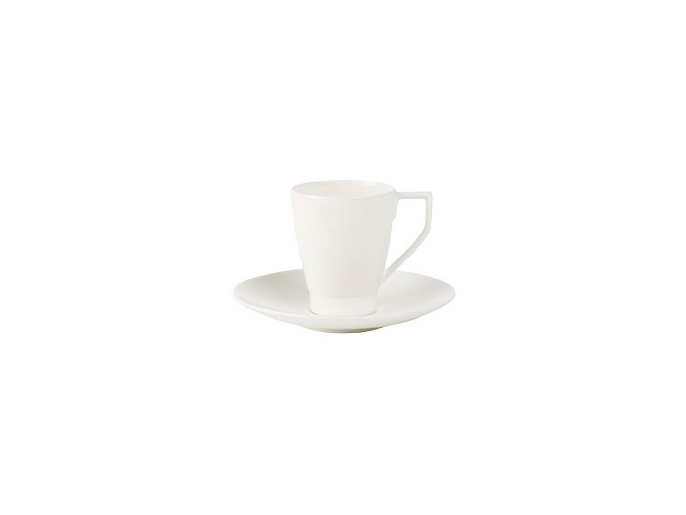 Villeroy & Boch Tasse La Classica Nuova Kaffeetasse mit Untertasse, Premium Bone Porcelain von Villeroy & Boch