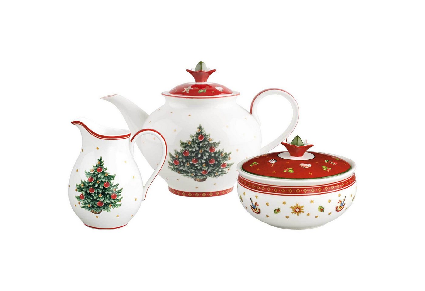 Villeroy & Boch Teekanne Toy's Delight Kaffeezubehör-Set 3er Set, 0 l, (1x Kaffeekanne, 1x Milchkännchen, 1x Zuckerdose, 3-St), Mikrowellengeeignet von Villeroy & Boch