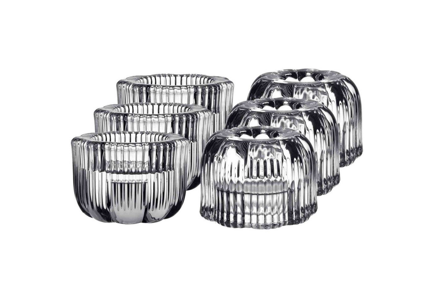 Villeroy & Boch Teelichthalter Fleur 2in1-Kerzenständer ø 6,3 cm 6er Set (6x Kerzenständer, 6 St) von Villeroy & Boch