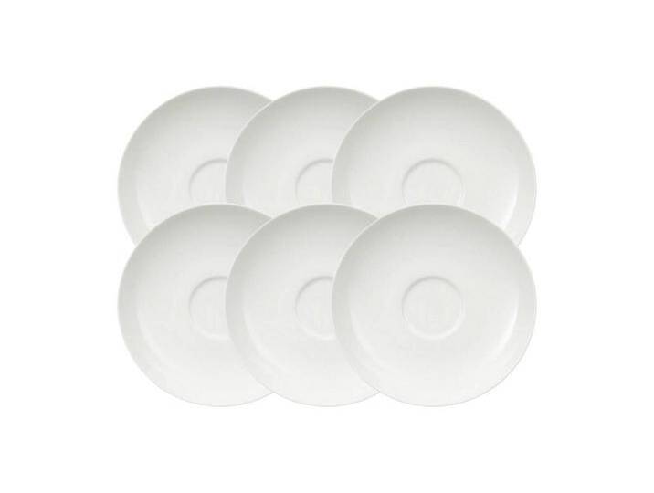 Villeroy & Boch Teller-Set Royal Kaffee-/Teeuntertasse 15 cm Set6, Premium Bone Porcelain, weiß von Villeroy-&-Boch