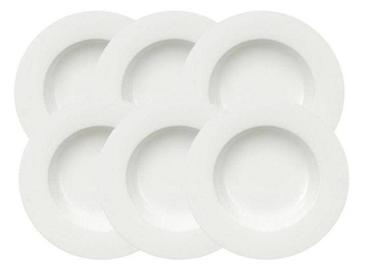 Villeroy & Boch Teller-Set Royal Pastateller 30 cm Set6, Premium Bone Porcelain, weiß von Villeroy-&-Boch