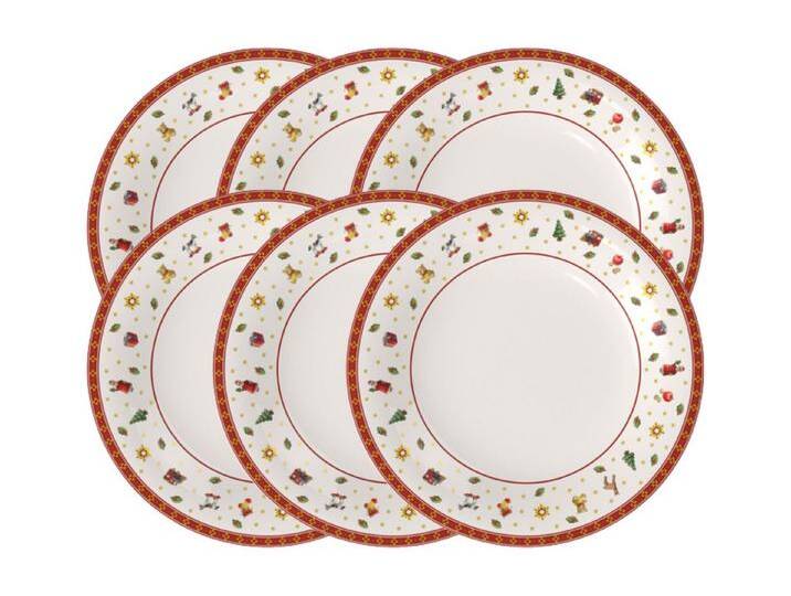 Villeroy & Boch Teller-Set Toy's Delight Specials Speiseteller 27cm Set6, Premium Porcelain, rot von Villeroy-&-Boch