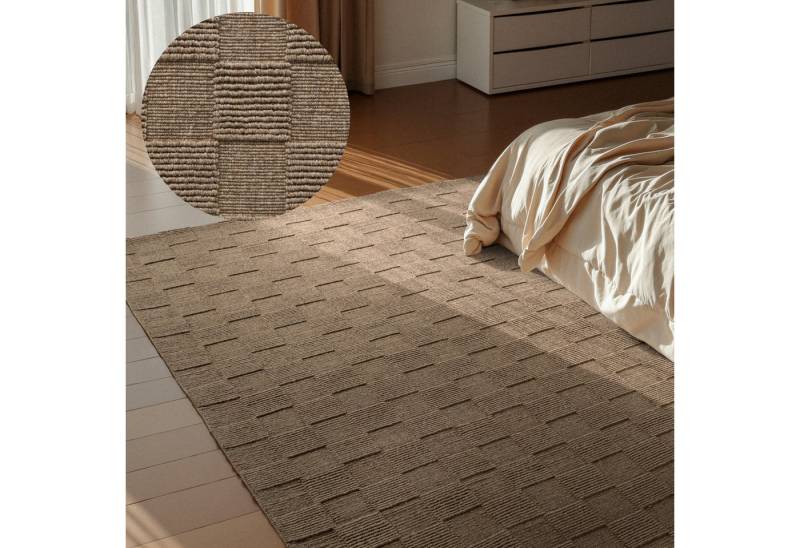 Villeroy & Boch Wollteppich Scala, rechteckig, Höhe: 10 mm, Handgewebt, Wolle, Kariert, Natur, 3D-Struktur, Karo, Wohnzimmer Villeroy & Boch Wollteppich Scala, rechteckig, Höhe: 10 mm, Handgewebt, Wolle, Kariert, Natur, 3D-Struktur, Karo, Wohnzimmer von Villeroy & Boch