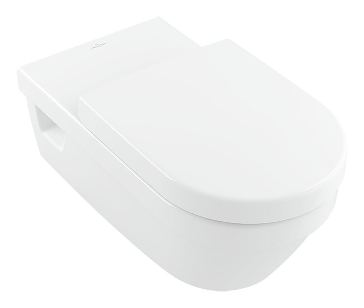 Villeroy & Boch Tiefspül-WC ViCare, Combi-Pack DirectFlush wandhängend 370 x 700 x 325 mm - Weiß Alpin von Villeroy & Boch