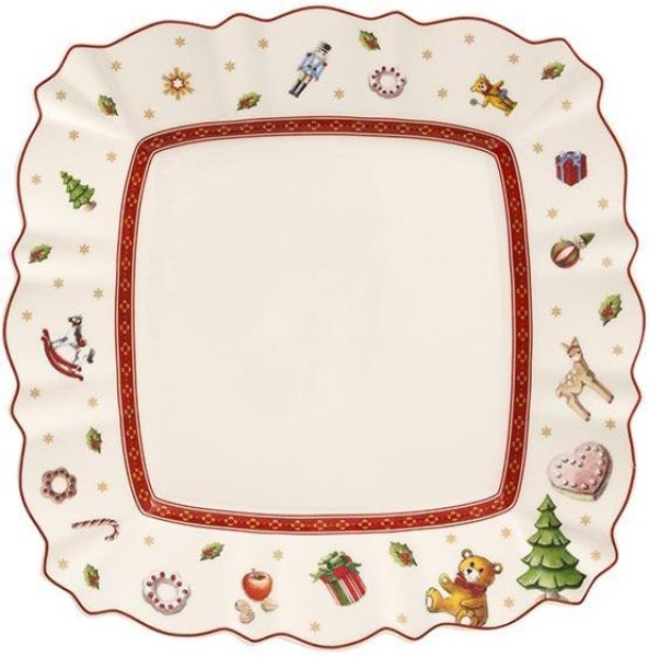 Villeroy & Boch Toy's Delight Frühstücksteller / Kuchenteller eckig weiß von Villeroy & Boch