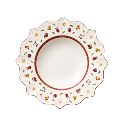 Villeroy und Boch Toy's Delight Suppenteller, 26 cm, Premium Porzellan, Weiß/Rot von Villeroy & Boch