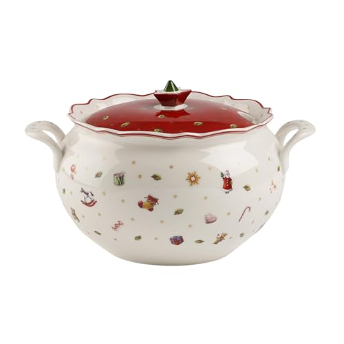 Villeroy und Boch Toy's Delight Terrine, 3 Liter, Premium Porzellan, Weiß/Rot von Villeroy & Boch