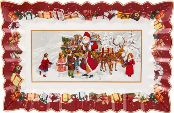 Villeroy & Boch Toy's Fantasy Kuchenplatte eckig: Santa mit Kinder 35x23cm von Villeroy & Boch