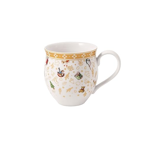 Villeroy und Boch - Toy's Delight Becher mit Henkel, Sammelbecher aus Premium Porzellan, bunt/gold/weiß, 440 ml, 1 Stück (1er Pack) von Villeroy & Boch