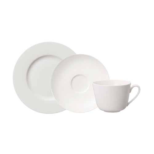 Villeroy & Boch - Twist White Kaffee-Set für bis zu 6 Personen, zeitloses Kaffeeservice, Premium Porzellan, weiß, spülmaschinengeeignet, 18tlg. von Villeroy & Boch